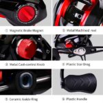 Reel DW128 Baitcasting ultra ligero con estructura resistente (REE-17-17 y 18)