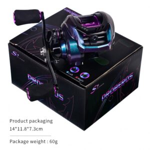 Reel Shark-x Baitcasting diseño compacto freno magentico. / Derecho - Izquierdo