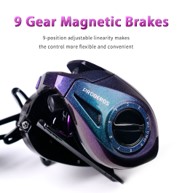 Reel Shark-x Baitcasting diseño compacto freno magentico. / Derecho - Izquierdo