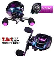 Reel Shark-x Baitcasting diseño compacto freno magentico. / Derecho - Izquierdo