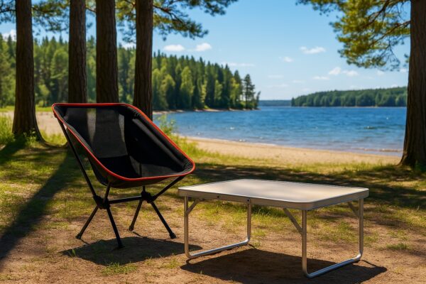 SCH-10 Ambientada Silla plegable de aluminio, desarmable, sporta 90kg (SCH-10)