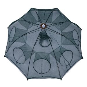 Trampa para mojarras plegable 8 bocas color verde (TRA-11-03)