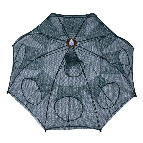 Trampa para mojarras plegable 8 bocas color verde (TRA-11-03)