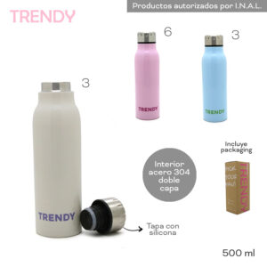 Botella Termica Trendy 500 ML (16442)