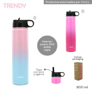 Botella Termica Trendy 500 ML (12514)