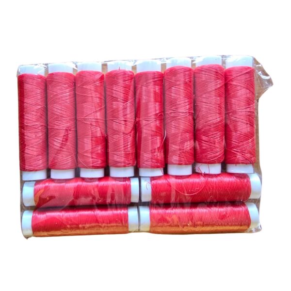 ponchos (3) Pack Hilo Elástico Para Atar Carnada X 12 Unidades Pesca Rojo