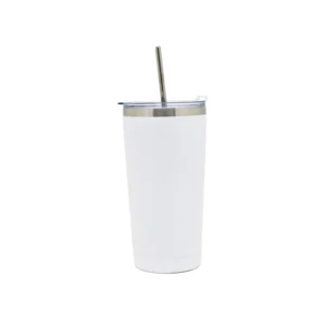 Vaso Termico Discovery c/Bombilla 600 Ml Blanco (14013)