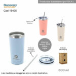 Vaso Termico Discovery con Bombilla 600 Ml (18495)