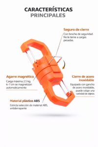 Mosquetones magnéticos multiuso soporta 5 kg. (FT-335)