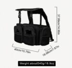 MOCHC-N 1 Mochila de cordura acolchada con bolsillos para caja de pesca 3 en 1 (MOCHCA-N y V)