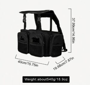 Mochila de cordura acolchada con bolsillos para caja de pesca 3 en 1 (MOCHCA-N y V)
