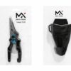 TQ-22 2 Pinza de pesca de aluminio alta resistencia con soporte de plástico para cintura (TQ-22)