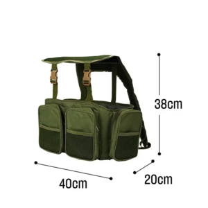 Mochila de cordura acolchada con bolsillos para caja de pesca 3 en 1 (MOCHCA-N y V)