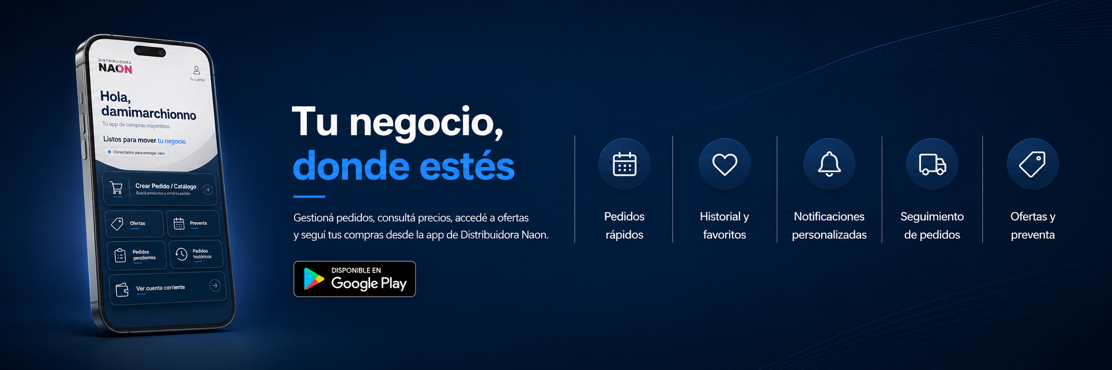 App Distribuidora Naon - pedidos mayoristas