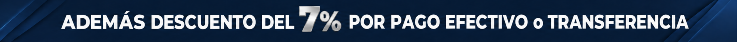 Descuento por pago efectivo o transferencia