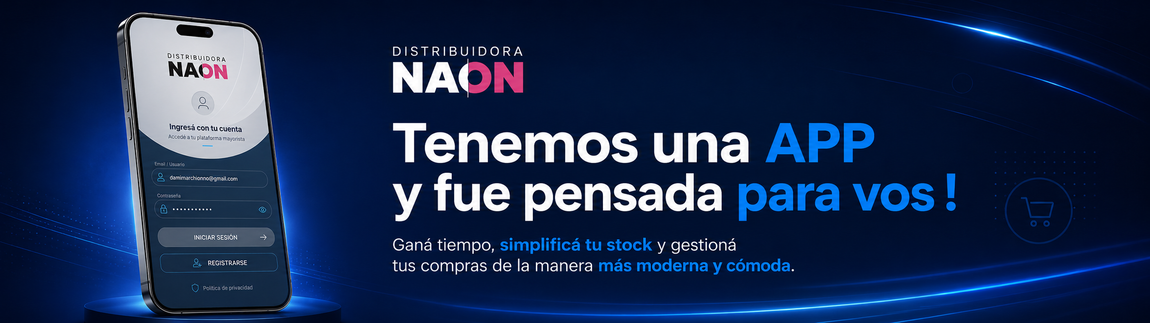 App Distribuidora Naon - pedidos mayoristas desde el celular