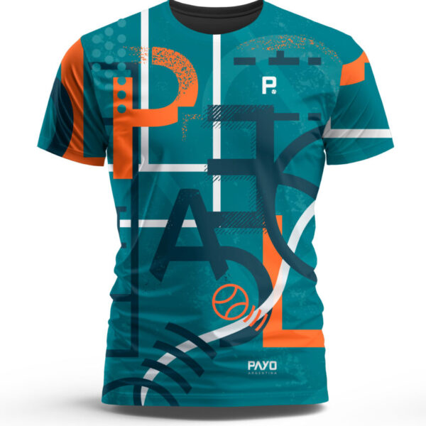 Remera Manga Corta Payo Paddle Letras Verde