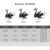Reel Frontal Caster Black Widow 4006 Variada Río 6 Rulemanes