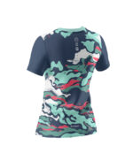 Remera Manga Corta Mujer Payo Paddle Camuflado Azul