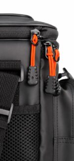 Bolso de pesca estanco con divisiones y fuelle negro (BOL-50 P)