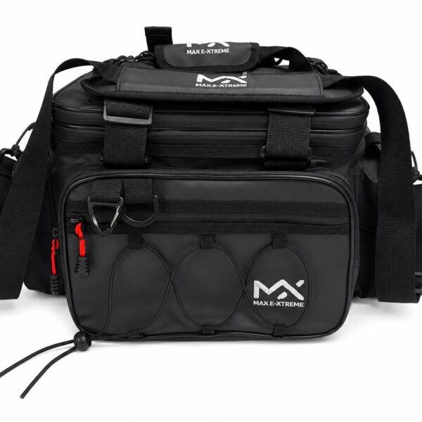 Bolso de pesca estanco con divisiones y fuelle negro (BOL-50 P)