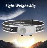 Linterna frontal LED recargable con sensor (LDC-4-0)