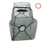 Trampa para mojarras plegable 2 bocas color verde (TRA-11-00)