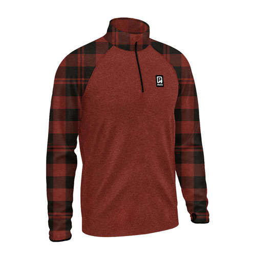 Buzo Polar Estampado Escoses Rojo Payo (Talle S)